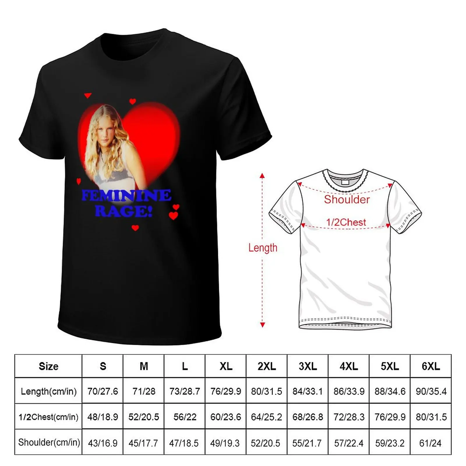 Feminine Rage T-Shirt Basic Solid Color Short Sleeve T-Shirt