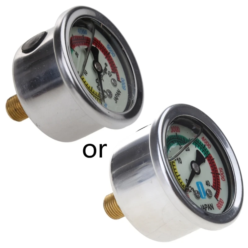 M6CF Pressure Gauge 40mpa Universal Motoycle Pressure Gauge Manometer High Pressure