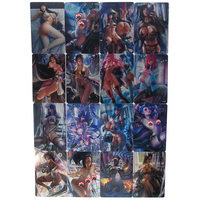 16Pcs/set Sexy Anime Girl Card Hyuga Hinata Tsunade Raiden Shogun Jinx Kochou Shinobu Nezuko Game Collection Cards Toys Gifts