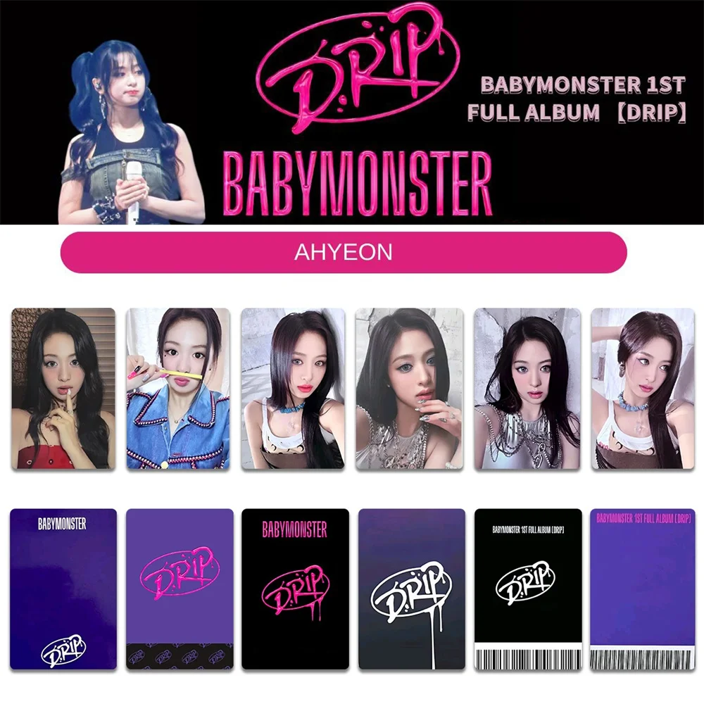 Kpop BABYMONSTER New Album DRIP Star Surrounding Small Cards RUKA PHARITA ASA AHYEON RAMI RORA CHIQUITA Fans Gifts Collection