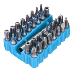 33pcs Tamper Proof CRV6150 Screwdriver Bit Set with Magnetic Holder for Any Drills Screwdriver Nutdrivers Bits Hand Tools