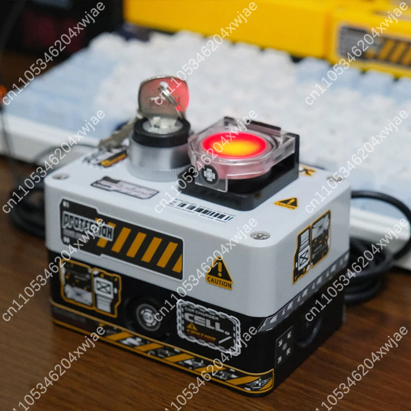 مفتاح طاقة خارجي للكمبيوتر الشخصي مزود بزر مزدوج مع مصباح LED، وتحكم في إعادة ضبط بدء تشغيل علبة الكمبيوتر لسطح المكتب للألعاب #4