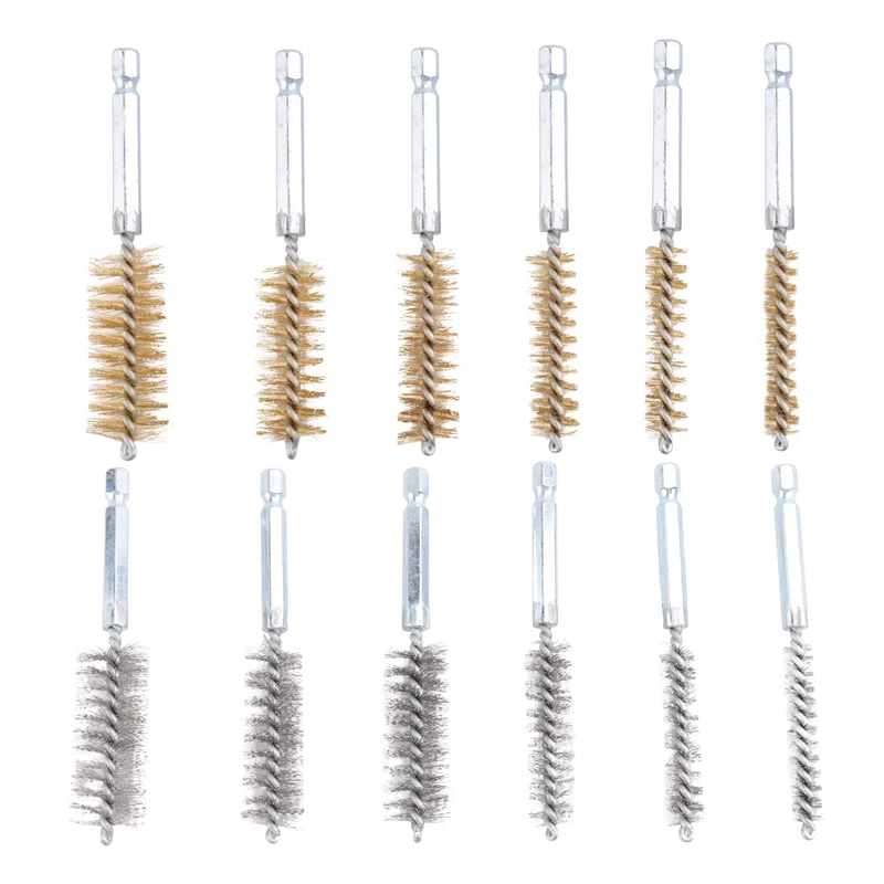 Promotion! Ensemble de brosses de nettoyage pour trous, ensemble de brosses à trous en fil d'acier, brosse de nettoyage en acier inoxydable pour perceuse à percussion électrique