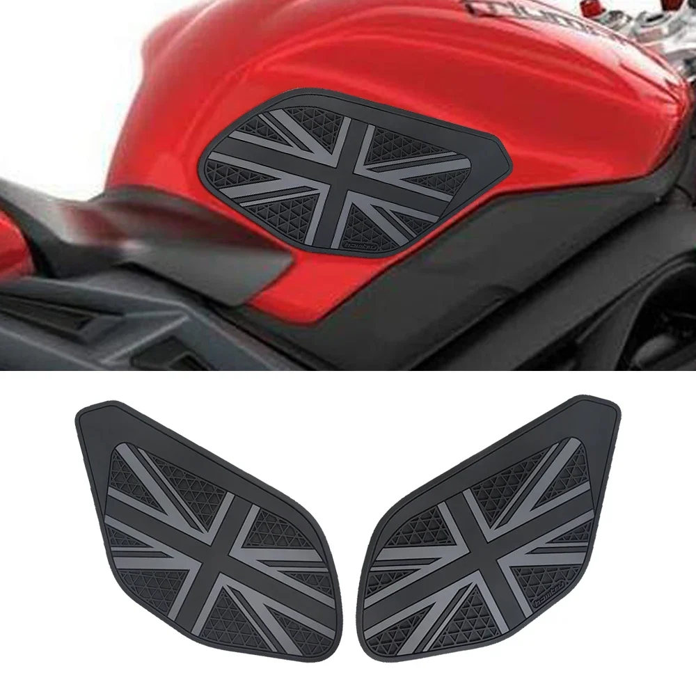 Accesorio de motocicleta, protección lateral de almohadilla de tanque para Triumph Street Triple 2013-2022, decoración rayada