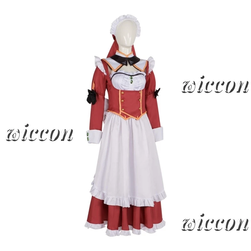 Perruque de Jeu d'Horreur Kimi YakMni Mebuku Zouo Mia, Costume de Cosplay, Robe Lolita de ixd'Halloween, Ensemble pour Femme