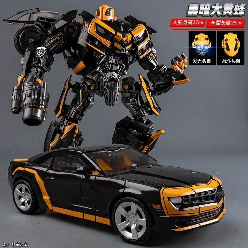 Transformers Dark Bumblebee Warrior Figure Movie Version Bb-02 Enlarged Version Transforming Toys Alloy Car Model Ornaments Gift