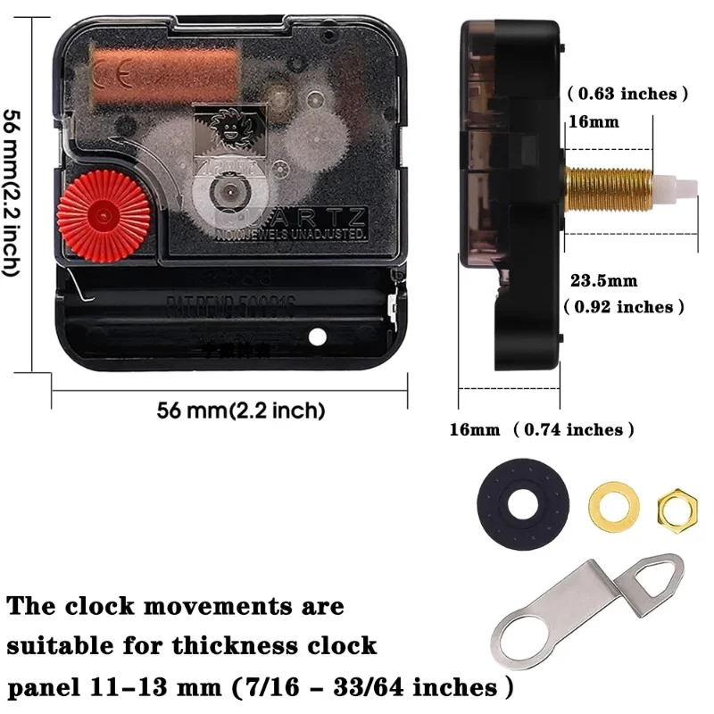 12888 Sun Brand Wall Clock Mechanism Quartz Watches Silent Clocks Movement Bedroom Long Axis Scanning Mechanism Clock Pieces