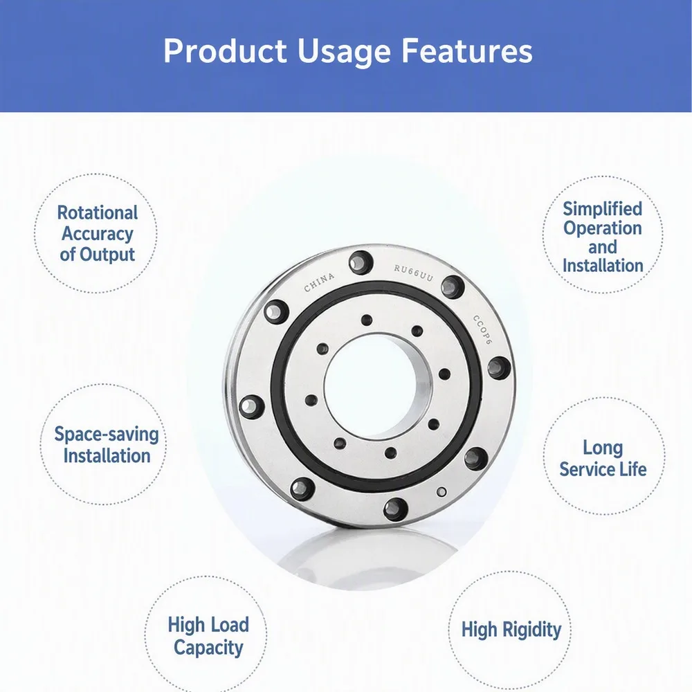 XRU8022GUUCC0P5 Crossed Roller Bearing  Precision Thin Section Rotary Bearing with Mounting Holes for Robot Joint