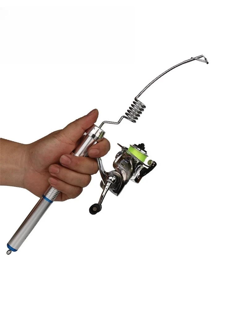 Mini Portable Metal Ultra Short Fishing Rod Ice Fishing Rod Bridge
