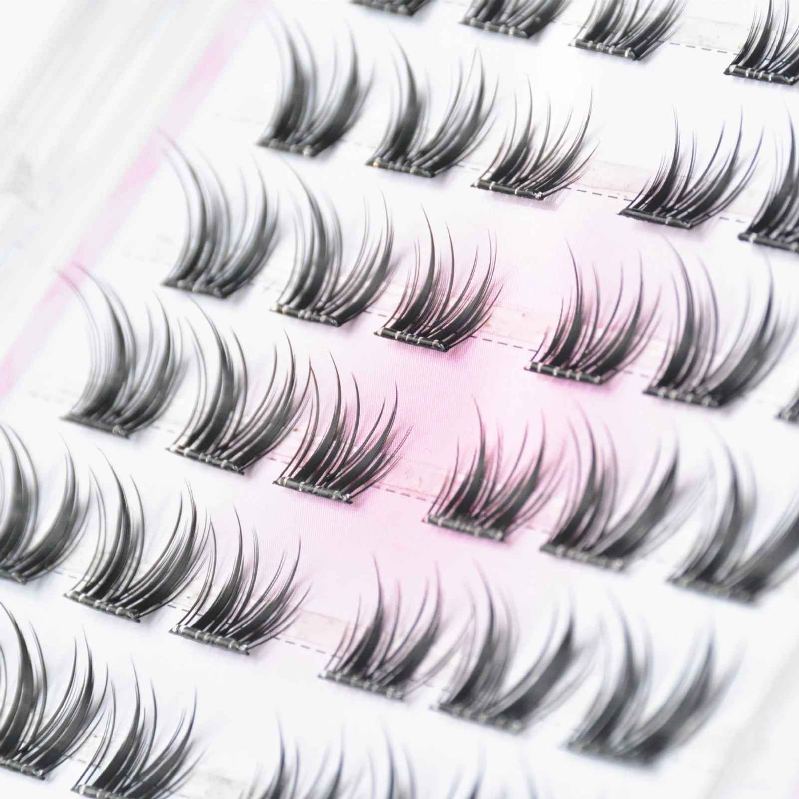 

Soft Individual Anime Lashes DIY Thin Band Resuable Lashes For Work Birthdays Parties and Travel