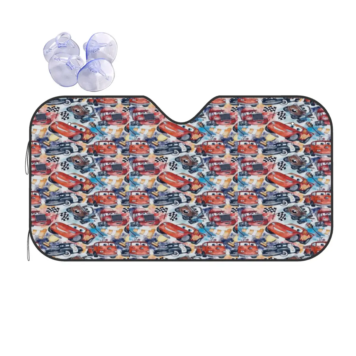

Custom Lightning McQueen Anime Car Windshield Sunshade Foldable Sun Blocker Car Window Shades