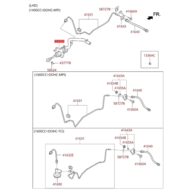 Главный цилиндр автомобиля в сборе сцепления 41610-1R900 CMC-4060 для Kia Rio III (UB) Verna Рабочий цилиндр сцепления 416101 R900 Аксессуары