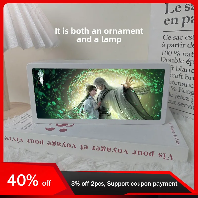 

18.8cm/7.4in Led Night Light Box Renegade Immortal 3D Anime Peripherals Cartoon Figures Luminous Toys Collectible Desk Ornaments