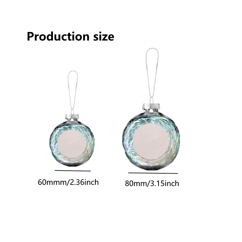 حلي عيد الميلاد المخصصة - حلي عيد الميلاد مخصصة مقاس 2.36/3.15 بوصة مع حلقة تعليق، مناسبة للزينة الاحتفالية