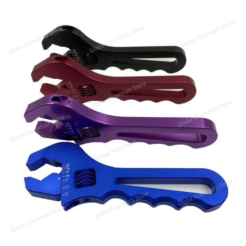 Llave de piezas de vehículos modificada para llave de tubo de aceite AN3-AN16, llave ajustable en forma de V, piezas de vehículos modificadas
