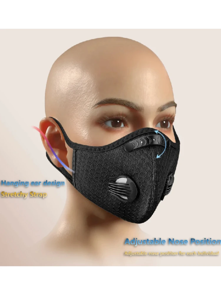 AliExpress Cycling Face Mask Sport Washable Reusable with Filter Dust Mask Facemask for men Bandana Actived Carbon Filters