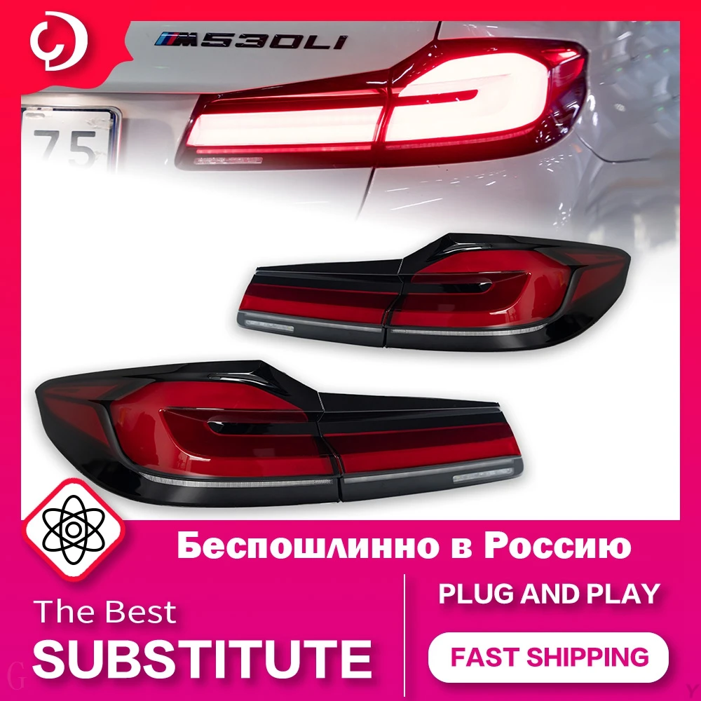 AKD Car Styling Taillights for BMW 5 Series G30 2018-2022 M5 525i 530i LCI style LED DRL Rear Reverse Brake Light Accessories