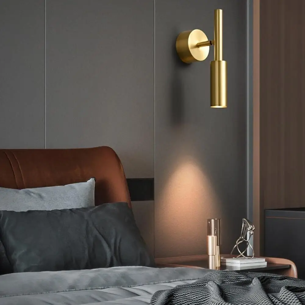 Wall Mounted Reading Light for Bedroom Bedside Indoor LED Wall Sconce Living Room Study Room 5W Wall Lamps Adjustable (GD BK WH)