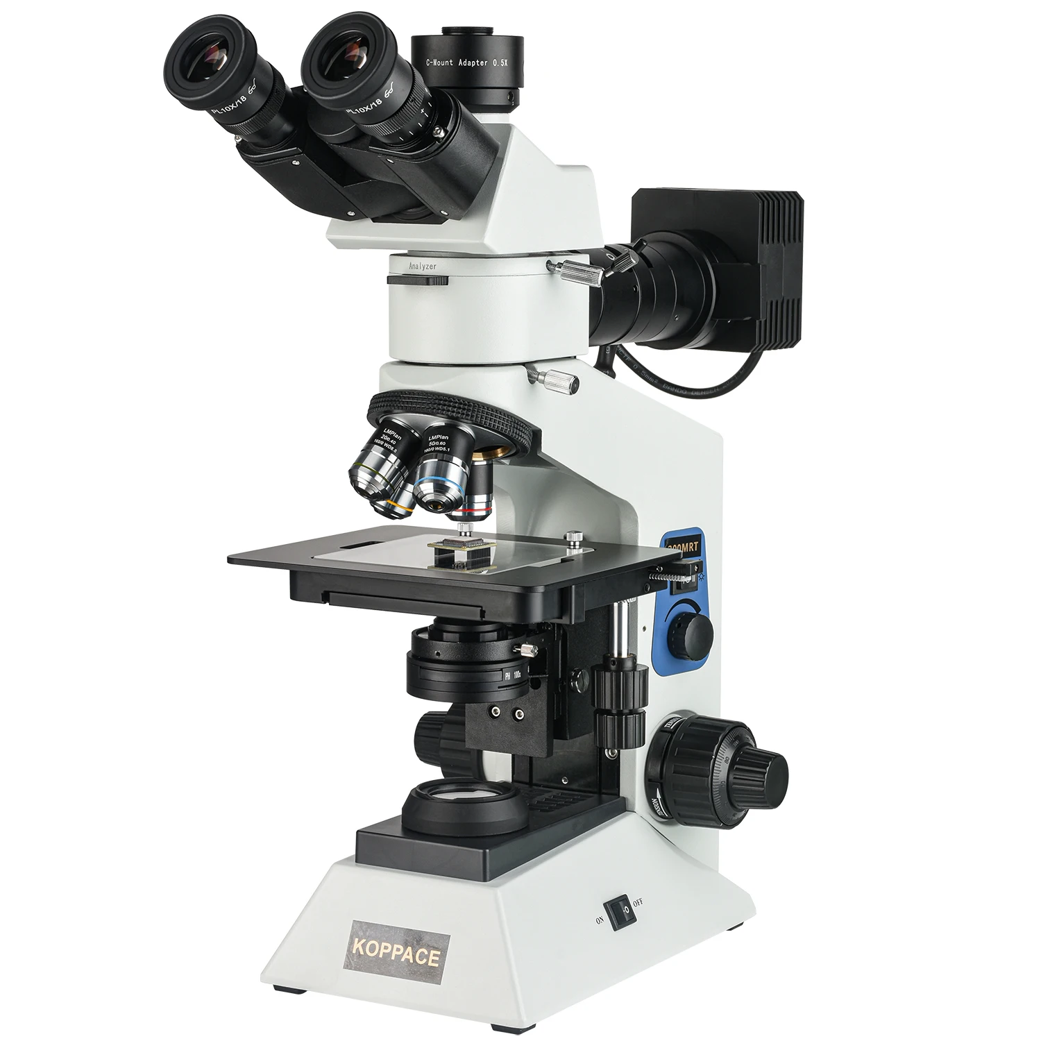 

KOPPACE 50X-500X Trinocular Metallurgical Microscope Upper Lighting System Eyepiece PL10X