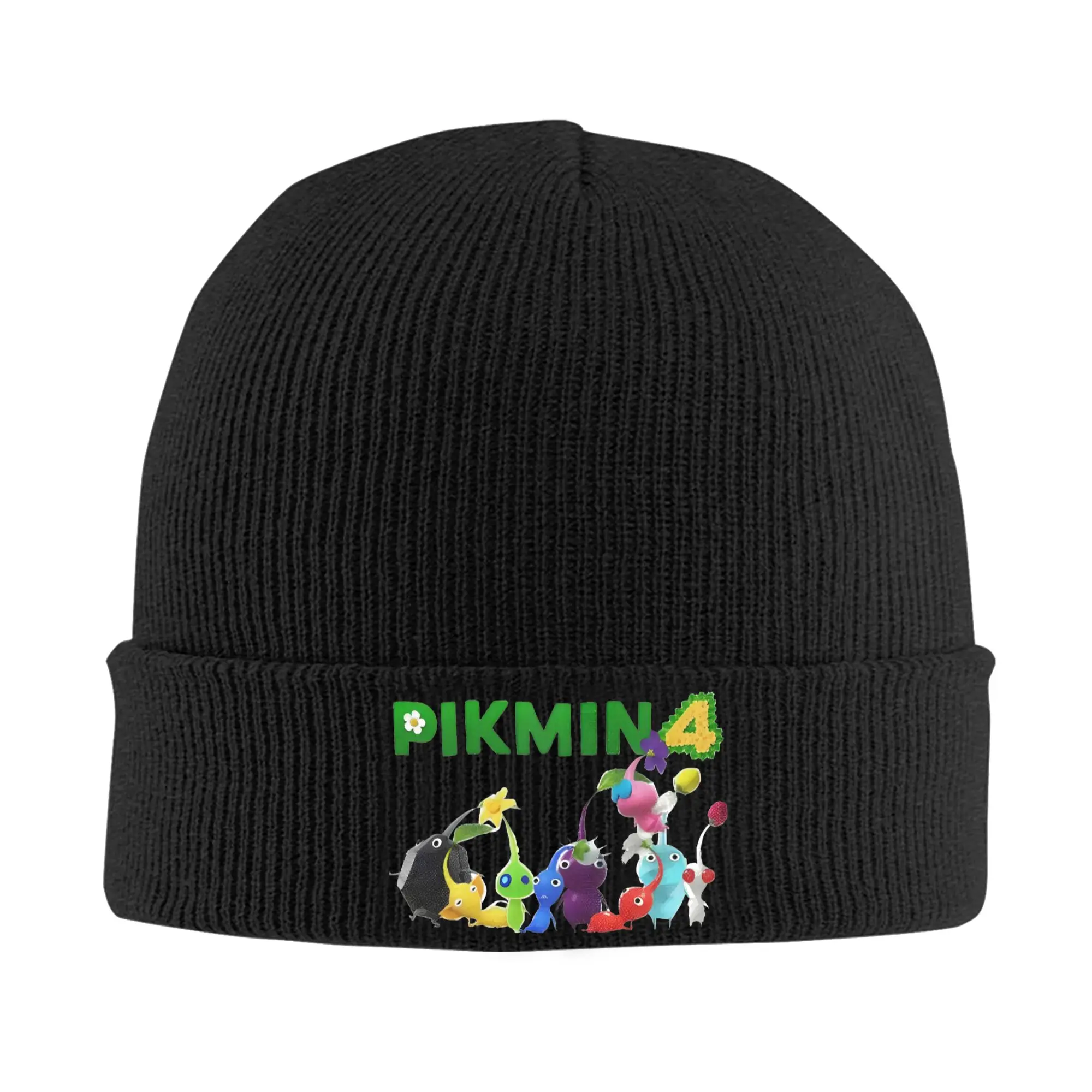 Men Women Pikmin Video Game Beanie Hats Kawaii Cartoon Casual Knit Hat Autumn Outdoor Sport Caps Printed Warm Bonnet Hats