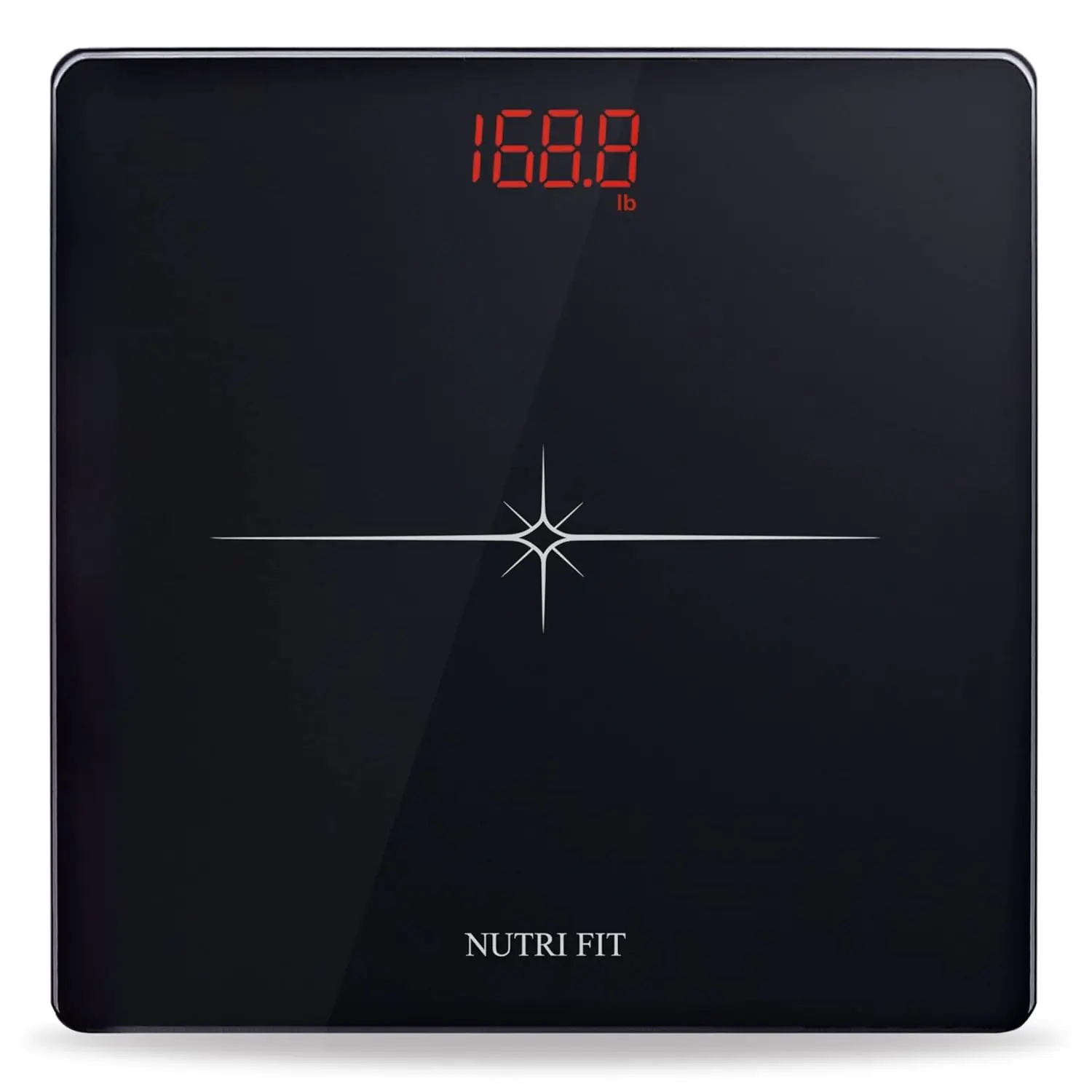 

Digital Body Scale, 330 lb Capacity, LED Display, High Precision Step-On Weighing Scale, Black