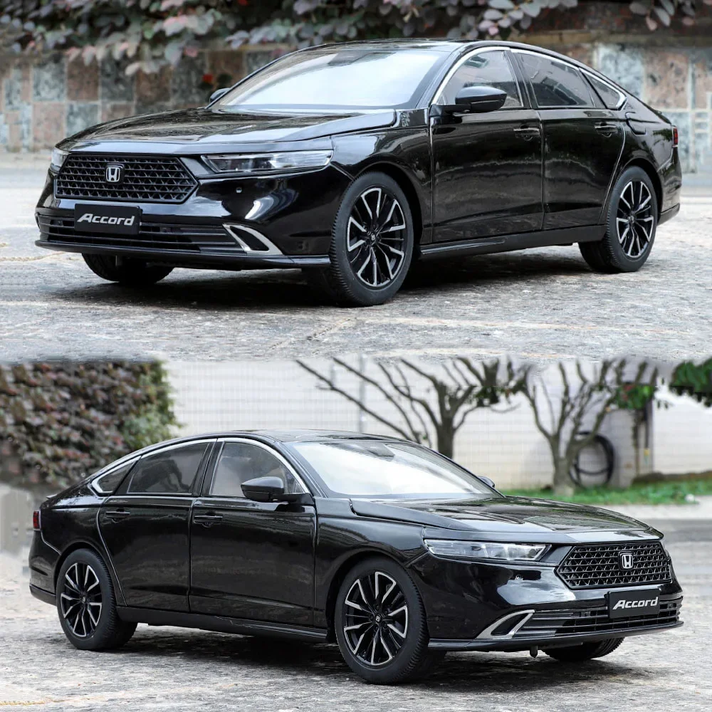 

1:18 Honda Accord Miniature Toy Car Models Alloy Diecast 6 Doors Opened Pull Back Sound Light Simulation Vehicle Toys Kids Gifts