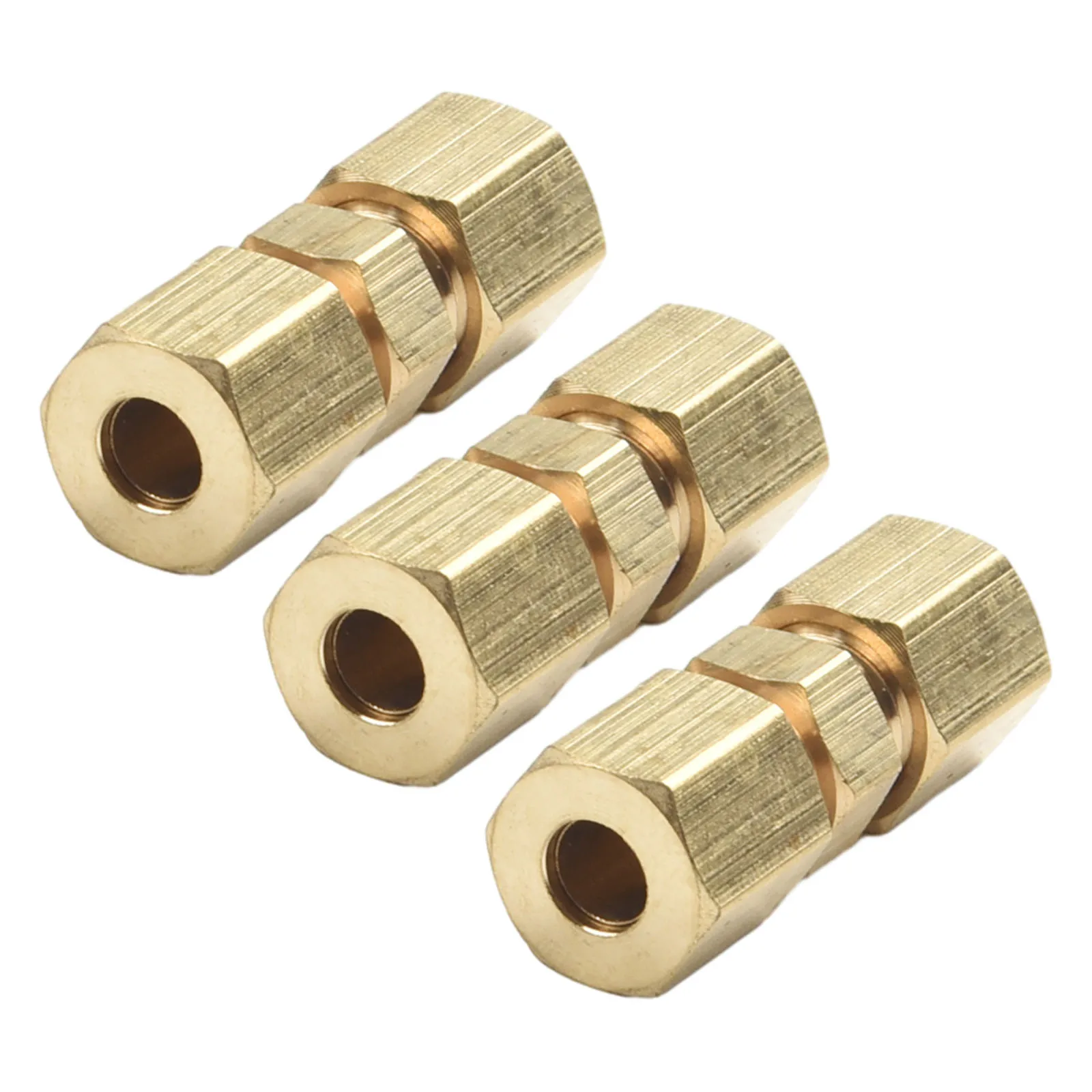 Brass Compression Connector Set Specifically Tailored For Efficient Connections In Your Next Hydraulic Project With Ease