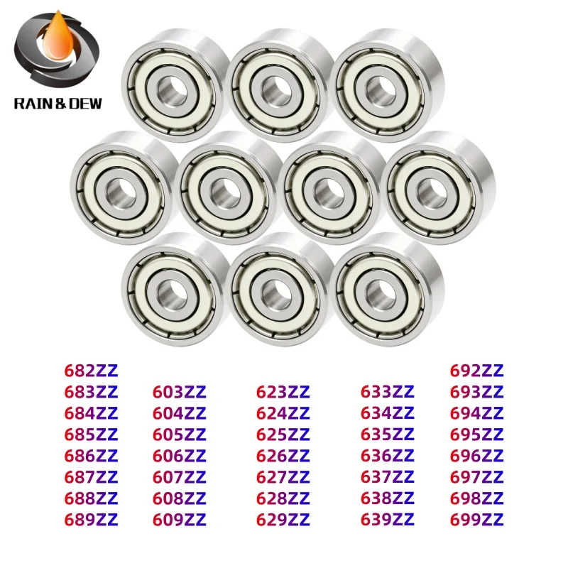 10/20Pcs Miniature Electrical Motor Ball Bearings for Emax DJI Drone Bore 2mm 3mm 4mm 5mm 6mm 7mm 8mm 9mm 10mm 693ZZ 687ZZ 623ZZ