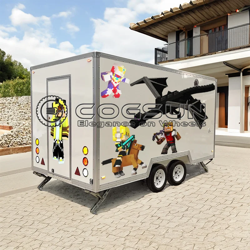 

COGSUN Mobile Coffee & Snack Cart Trailer with Pizza Oven and Juice Dispenser