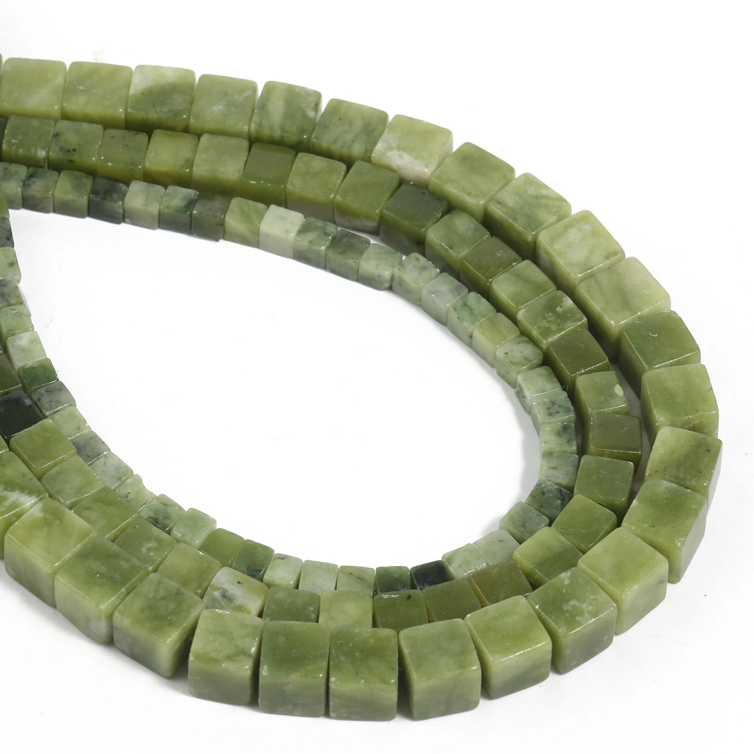 Wholesale Natural Canada Jade Stone Beads 4mm 6mm 8mm Charms Square Loose Cube Beads For Jewelry Making Diy Bracelet 15inches