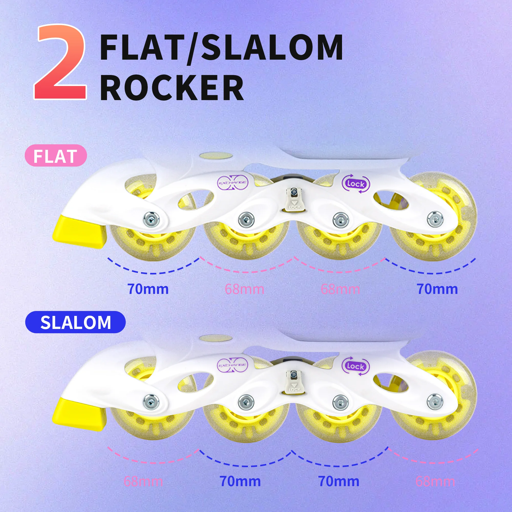 마이크로 조정 가능한 플래시 키즈 스케이트, 반딧불 섬유 LED 내부, 82A 플래시 휠, 잠금 시스템, 6-12 세 스케이트 소녀, EU/NA 부가세