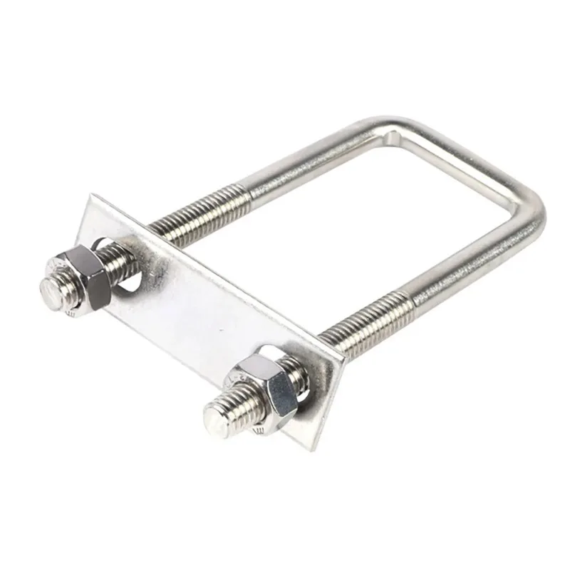 1Pcs/2Pcs 304 Stainless Steel  U-Hoop Clamp/ Right Angle U-Shaped Pipe Clamp/ U-Shaped Screw