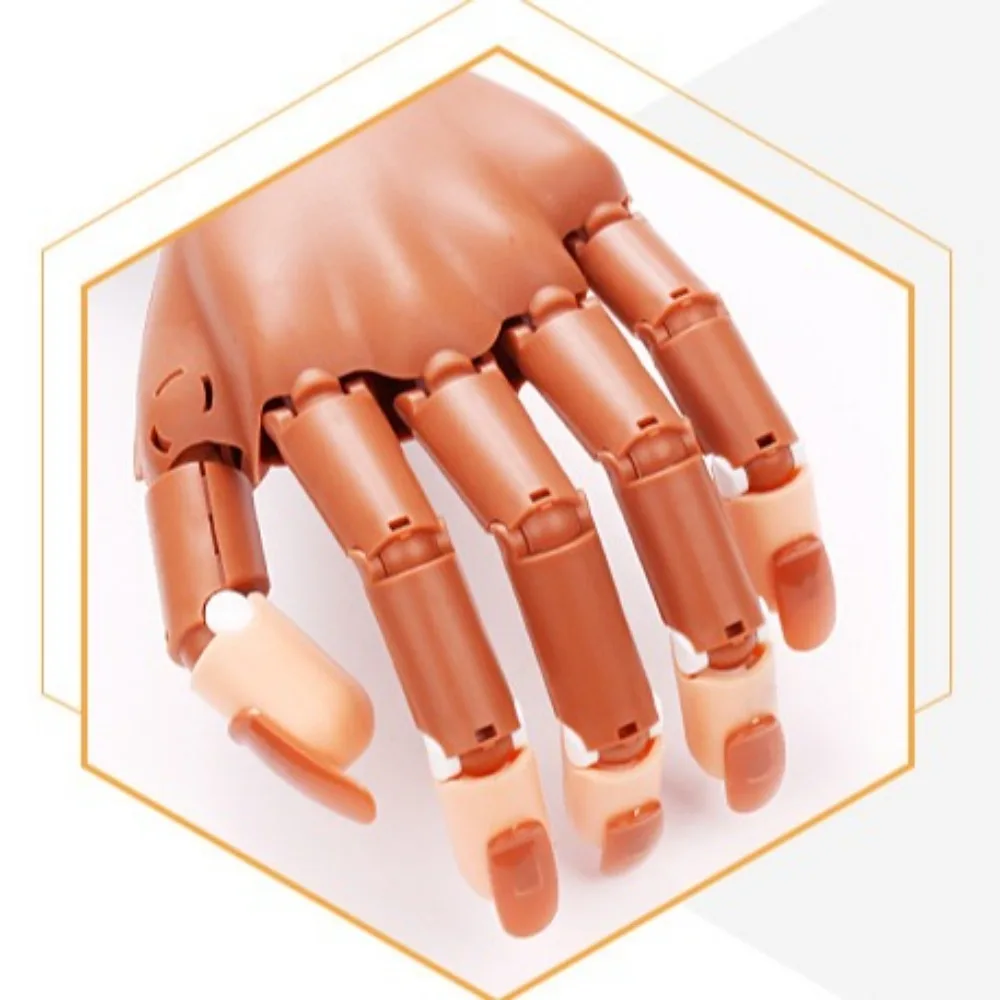Acrylic Nail Practice Hand Set with 100pcs Fake Nails Nail Professional Manicure Practice Finger Nail Tips Flexible