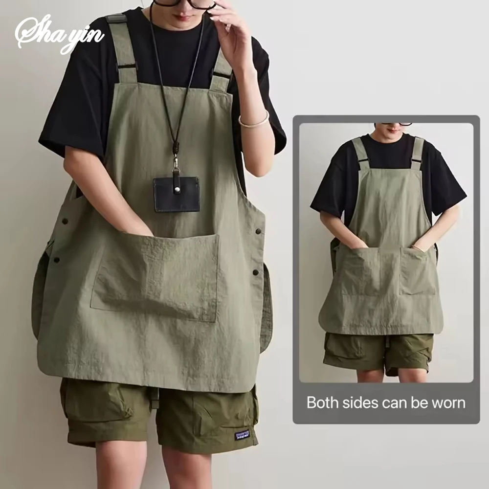Waterproof Outdoor Barber, Coffee Shop, Catering Workwear Apron, Uni Household Kitchen Workwear Home Cleaning