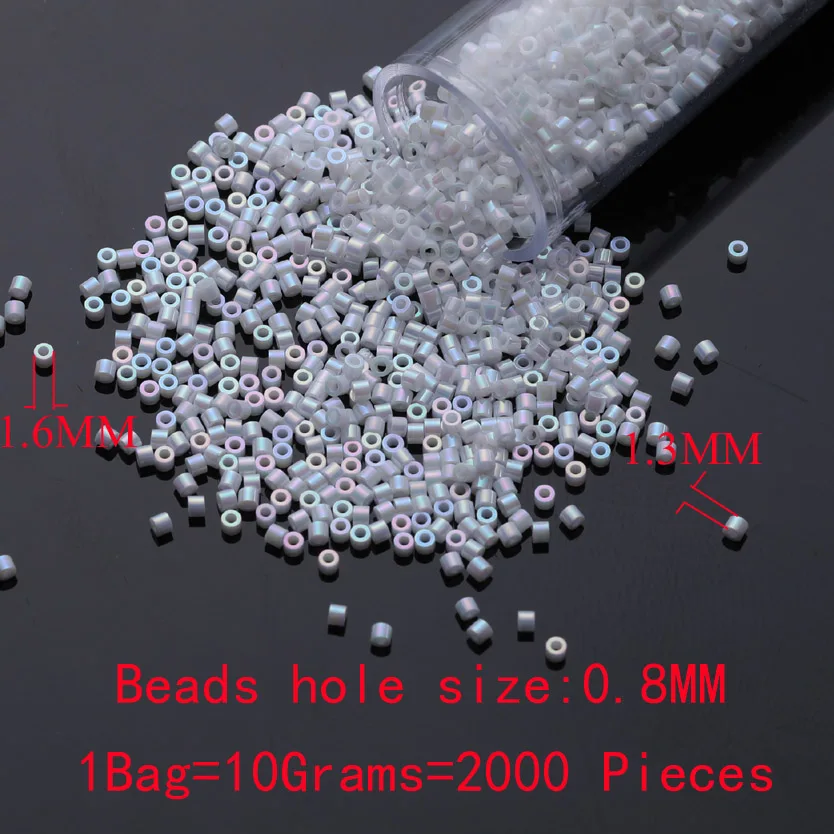2000 Pieces 1.6x1.3MM 11/0  Japanese Quality Glass Seed Beads For Native Beadwork 10Grams/Bag