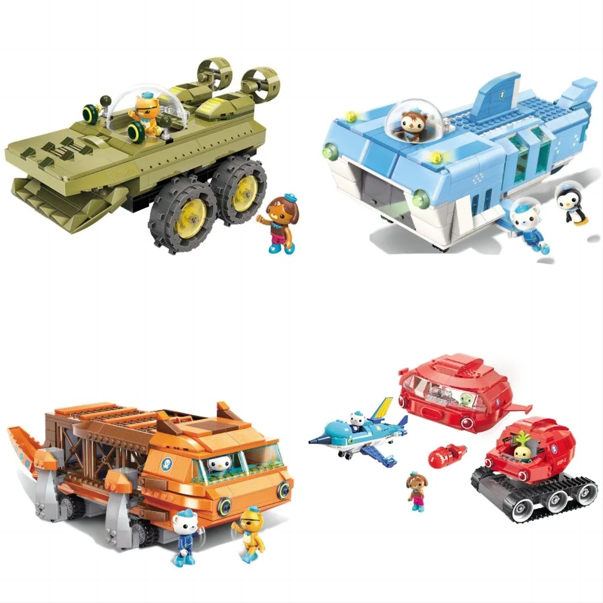 Anime octonauts Octopod GUP Building Blocks Action Figures Ocean creatures Toy Bricks Friend Interaction Kids Toys