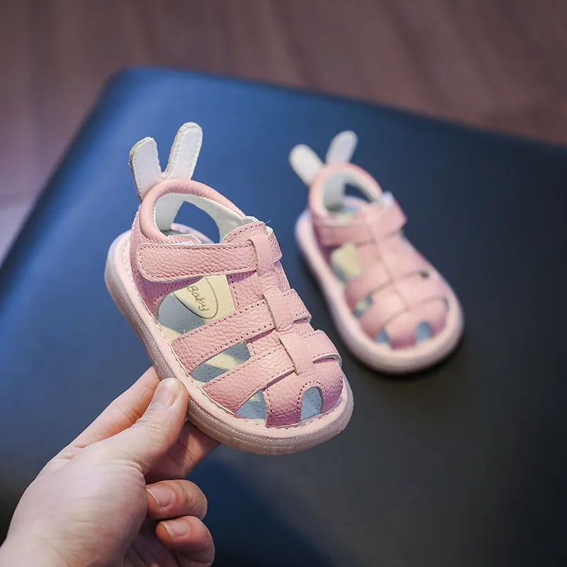 High Quality Kid Sandals 2025summer Cute Girl Sandals Cowhide Soft Sole Walking Shoe Fashion Princess Shoe Soft Sole Kids Shoes