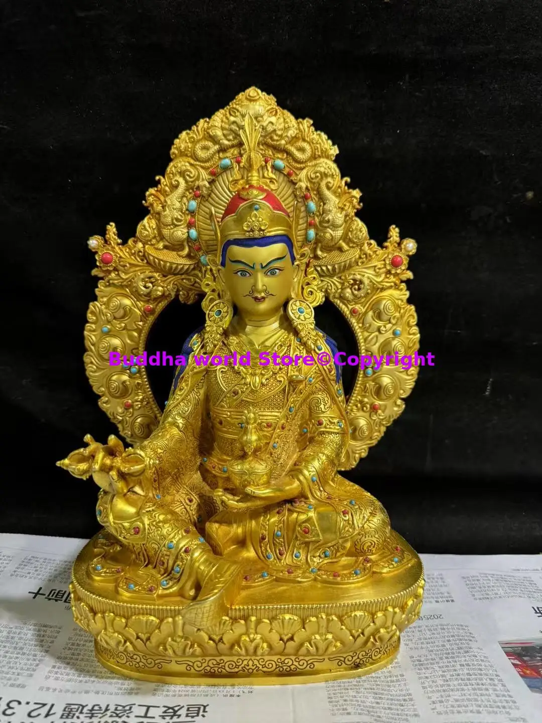 high grade Shakyamuni large buddha Guru Rinpoche Padmasambhava for Buddhist temple Monk Lama worship Wholesale buddha statue