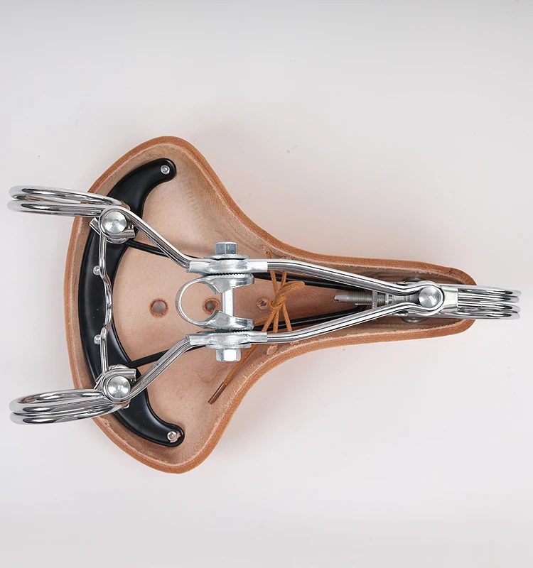 G46 Fahrradsattel Vintage 100% Rindsleder-Sattel Verstärkter Metallrahmen im Alten Stil – Detail 32