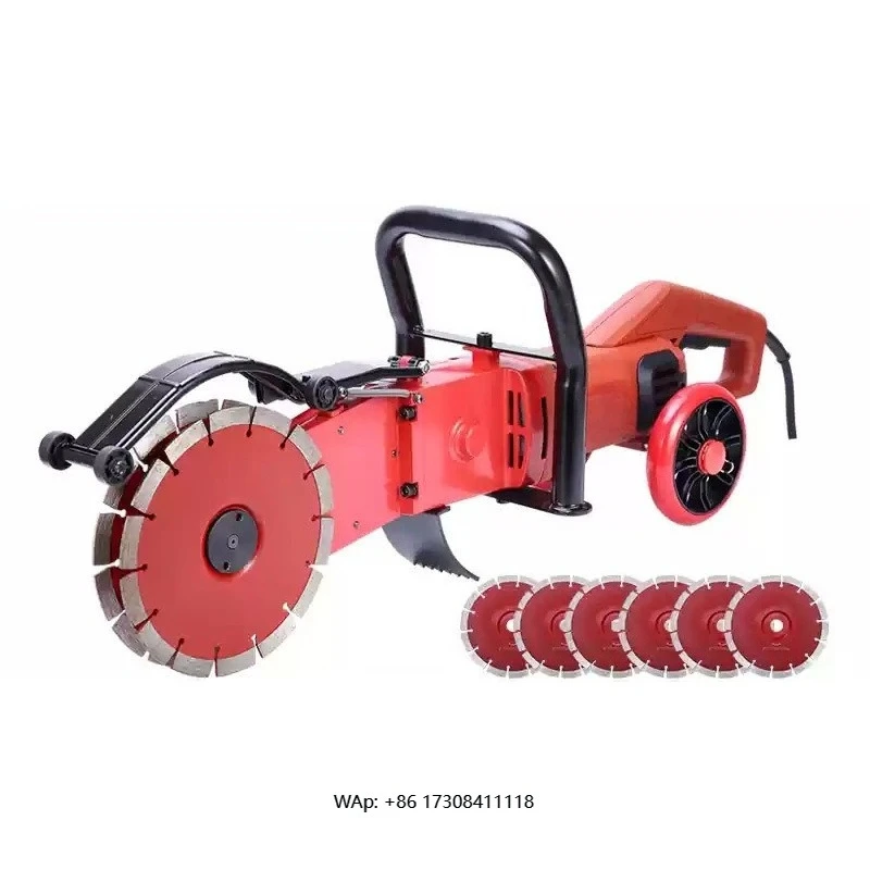 

220V 6800W Multi-function Wall Slotting Machine Electric Concrete Wall Cutting Machine Diamond Saw Blade 27cm