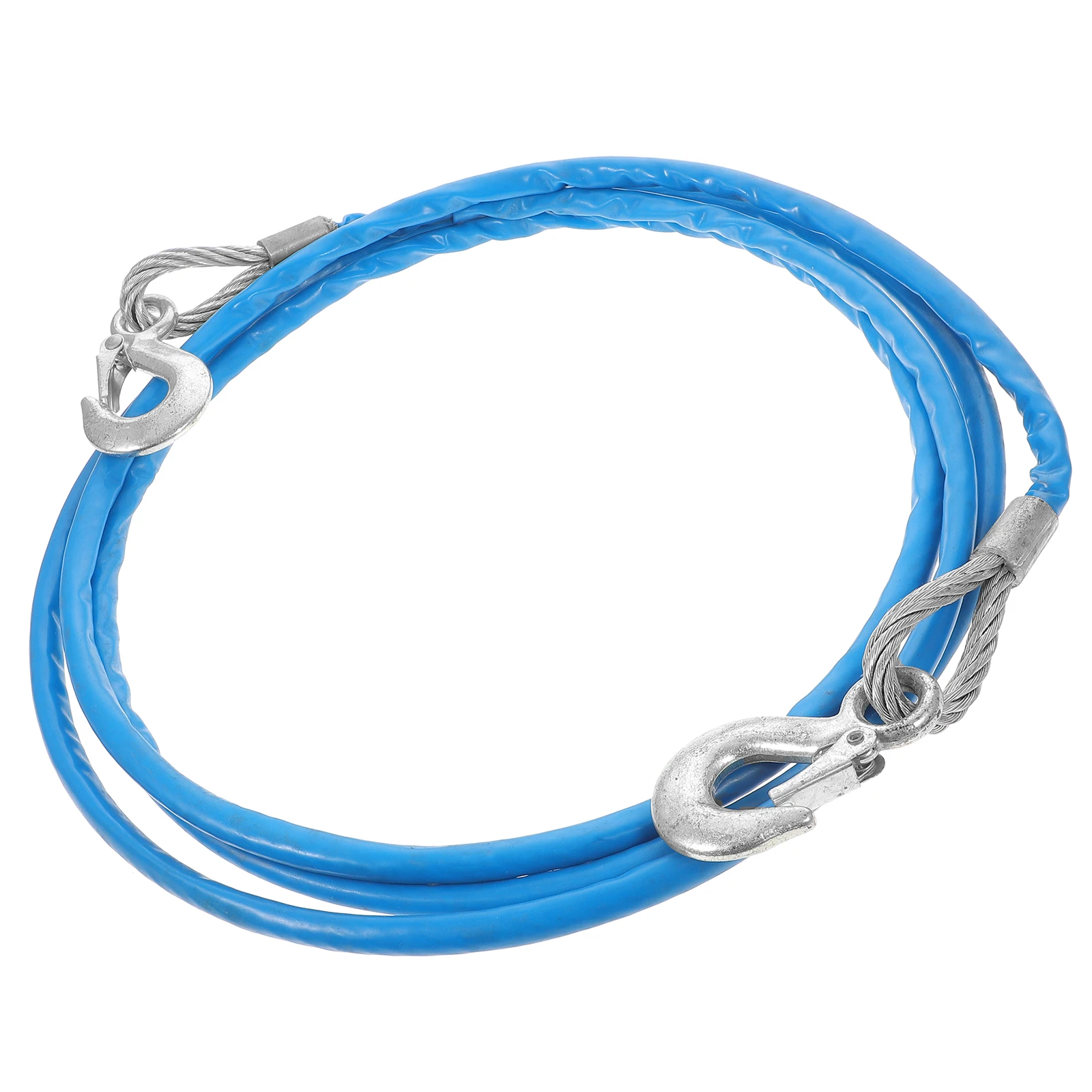 

Synthetic 5M Traction Rope Sturdy Steel Wire Car Trailer Cable Hooks Safe Night Vibration Reduction Forged Iron SUV