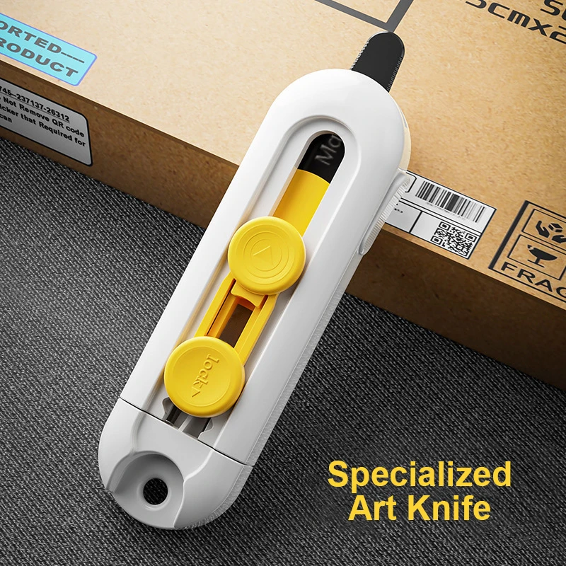 1/2/5/10 SZT. Magnetyczny Mini Nóż do Papieru Skrzynkowy Przenośny Składany Nóż Kieszonkowy Wymienne Ostrze Wytrzymały Materiał ABS