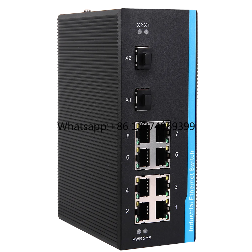 9V 12V 24V 48V Din Rail Mini Outdoor 10 100 1000M Gigabit Managed Industrial Ethernet Network Switch