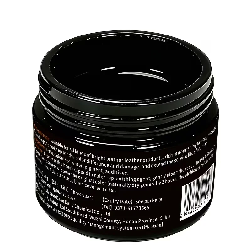 Lederfarbenerneuerungsbalsam, braune Lederfarbe für Schuhe, Möbel und Taschen (30g)