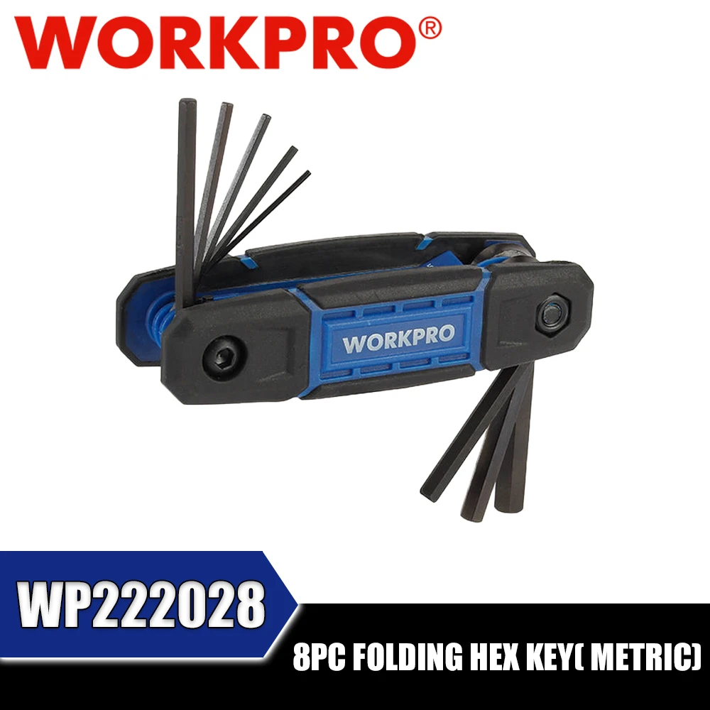WORKPRO WP222028 8PC Folding Hex Key( Metric) Hand Tools