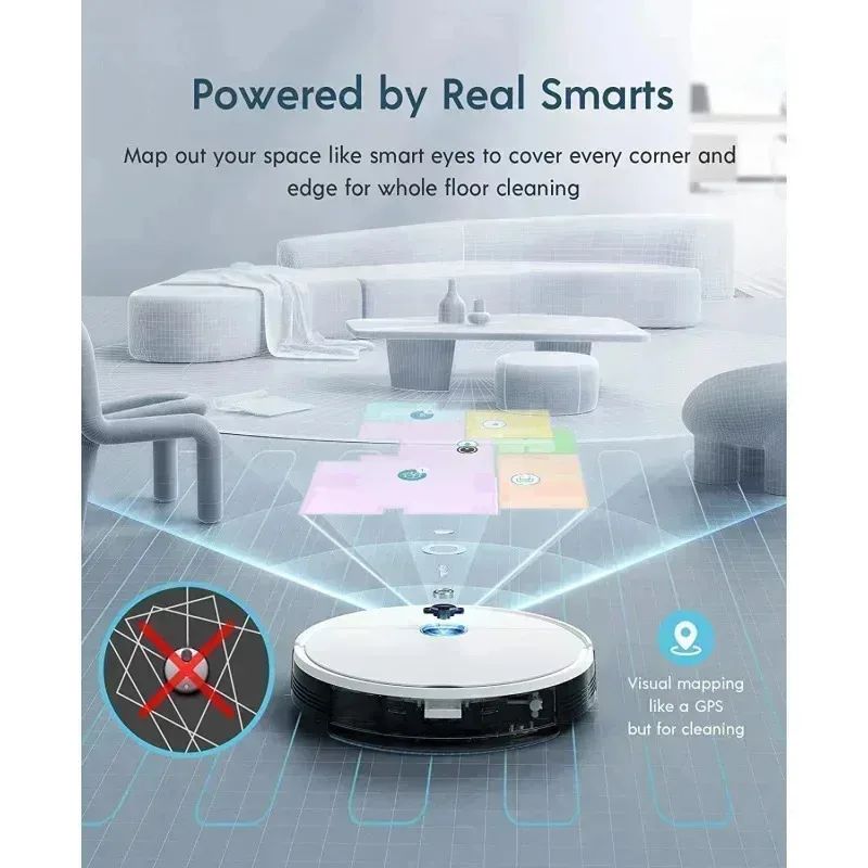 QZA4-Yeedi by QZA4-OVACS vac Station Robot Vacuum Mop-Self Emptying 3-in-1 Cleaner,200-Min Runtime,3000Pa Suction,Smart Mapp,