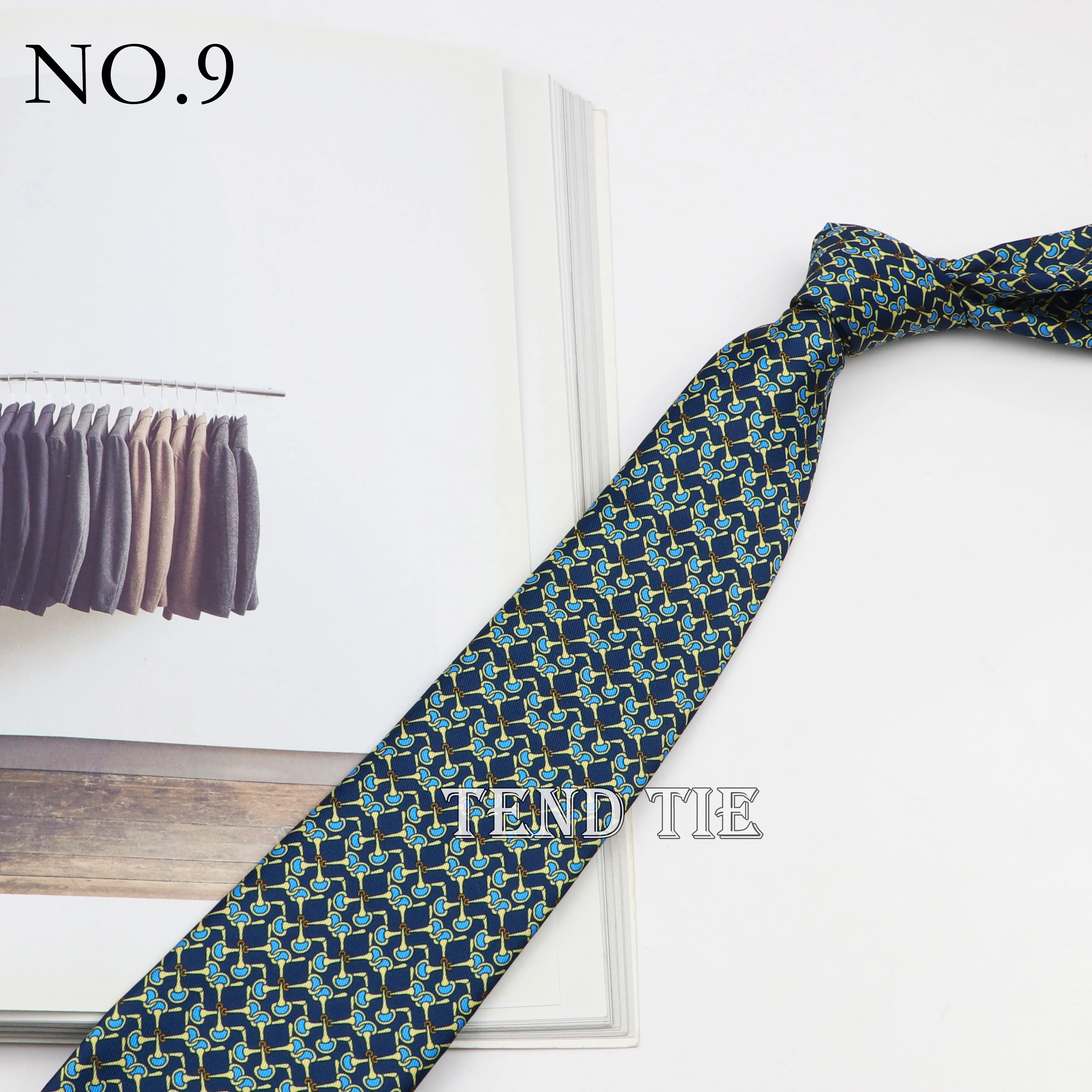 7.5cm Classic Men's Retro Pattern Tie Fashion Wedding Tie Soft And Comfortable 100% Micro Fiber