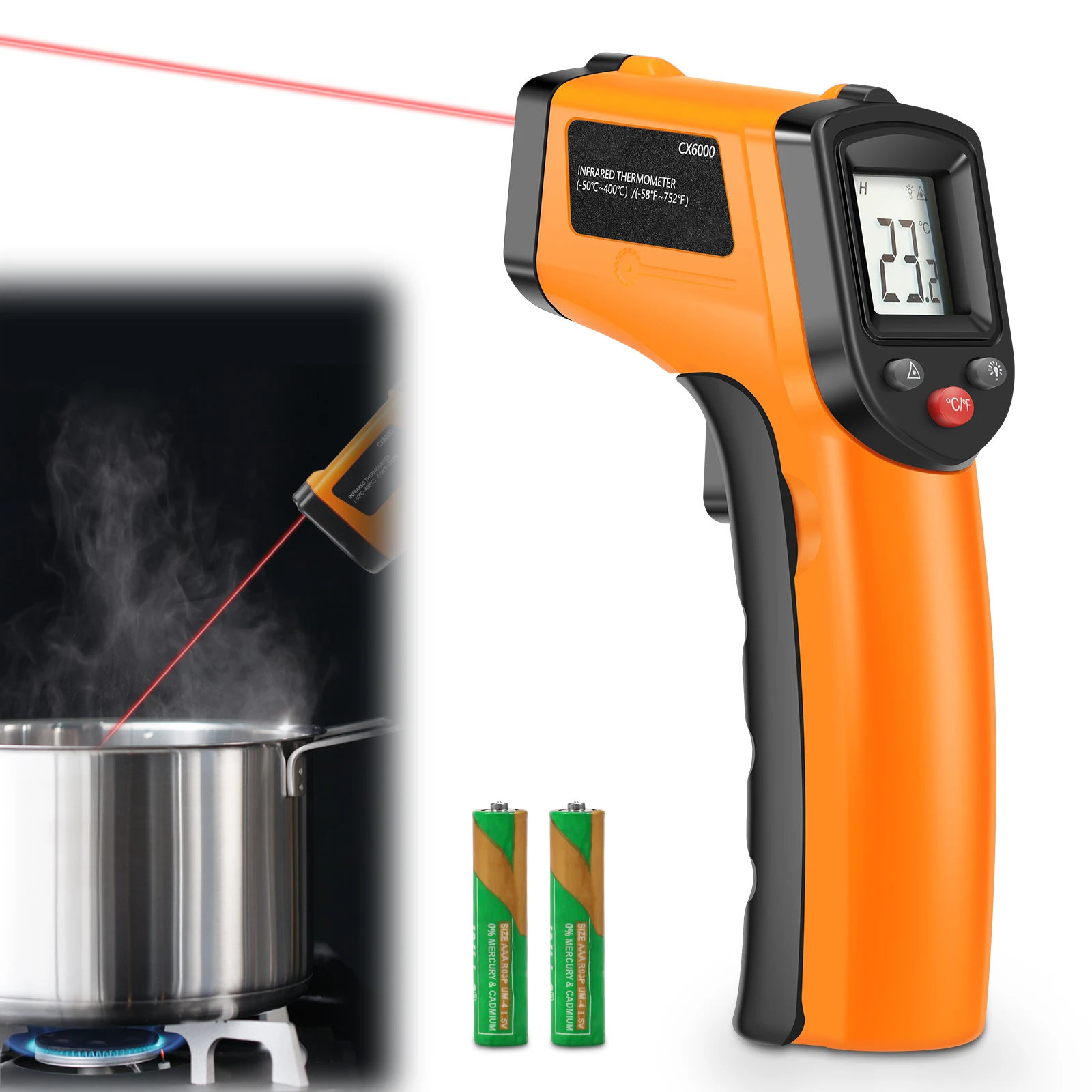 Infrared Non-Contact Digital Thermometer Handheld Industrial High-Precision Electronic Temperature Gauge Infrared Thermometer