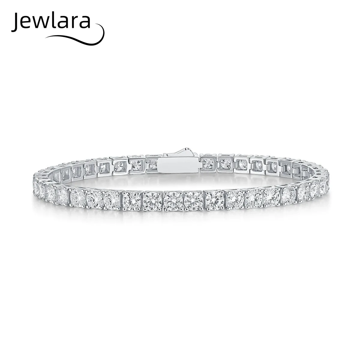 

Jewlara S925 Серебряный муассанит, теннисный браслет, женский браслет, новые посеребренные ювелирные изделия, подарки