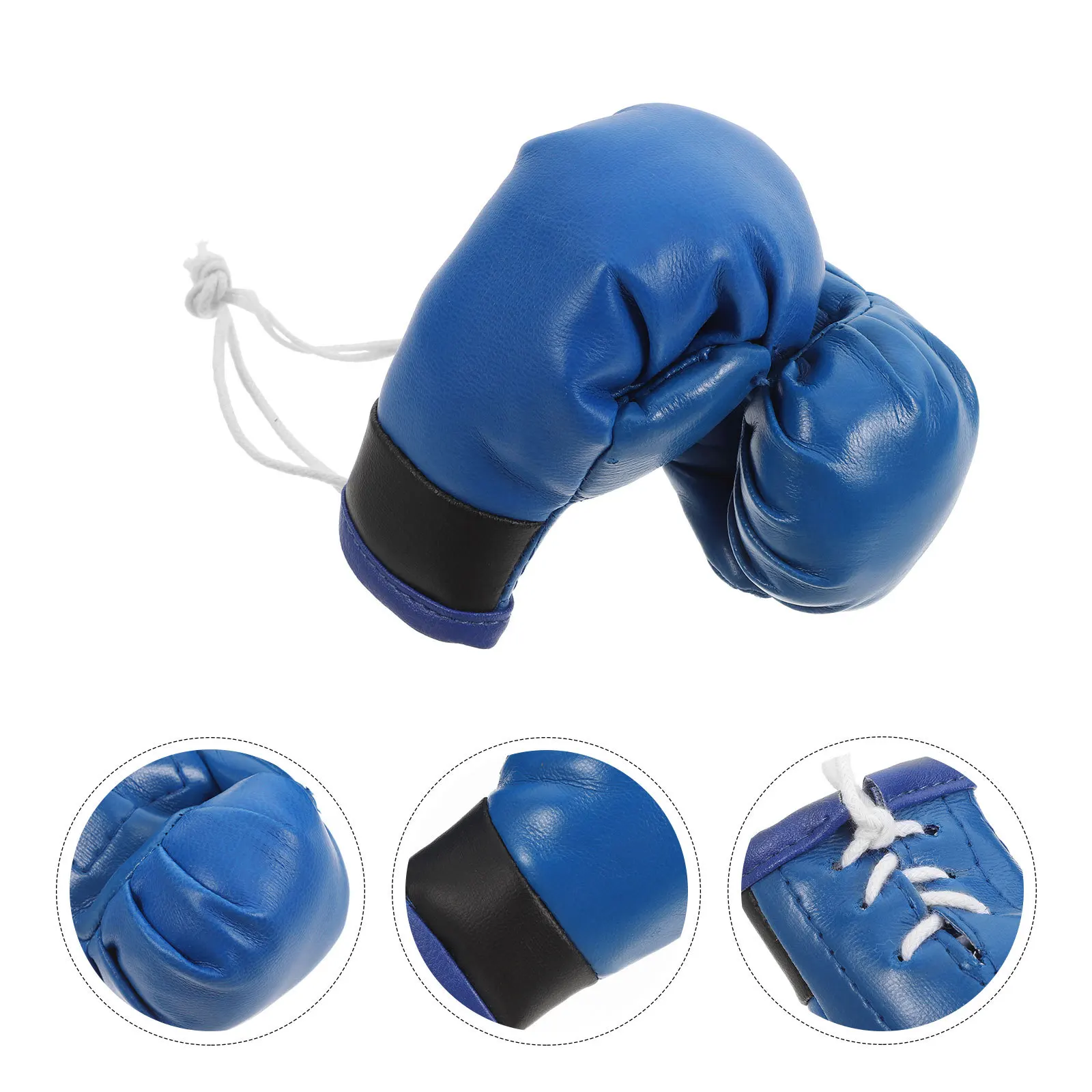 

1 Pair Mini Boxing Gloves Keychain Car Hanging Ornament Rearview Mirror Decoration Wall Pendant Gift Unique Creative